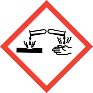 Gefahrtstoff - GHS05 - Gefahr / Achtung - Ätzwirkung